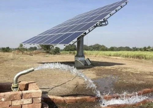 Solar water pump installation on farm